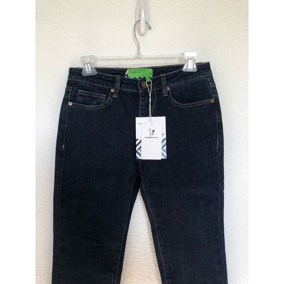 Sandrine Rose x Free People Dark Wash Mid Rise Indigo Ankle Jeans -27 - Picture 2 of 8